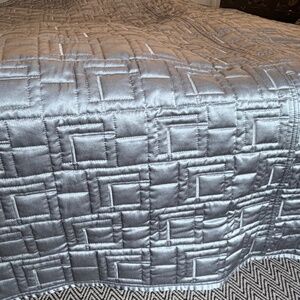 Hotel Collection Silver Quilted Square-Pattern Comforter